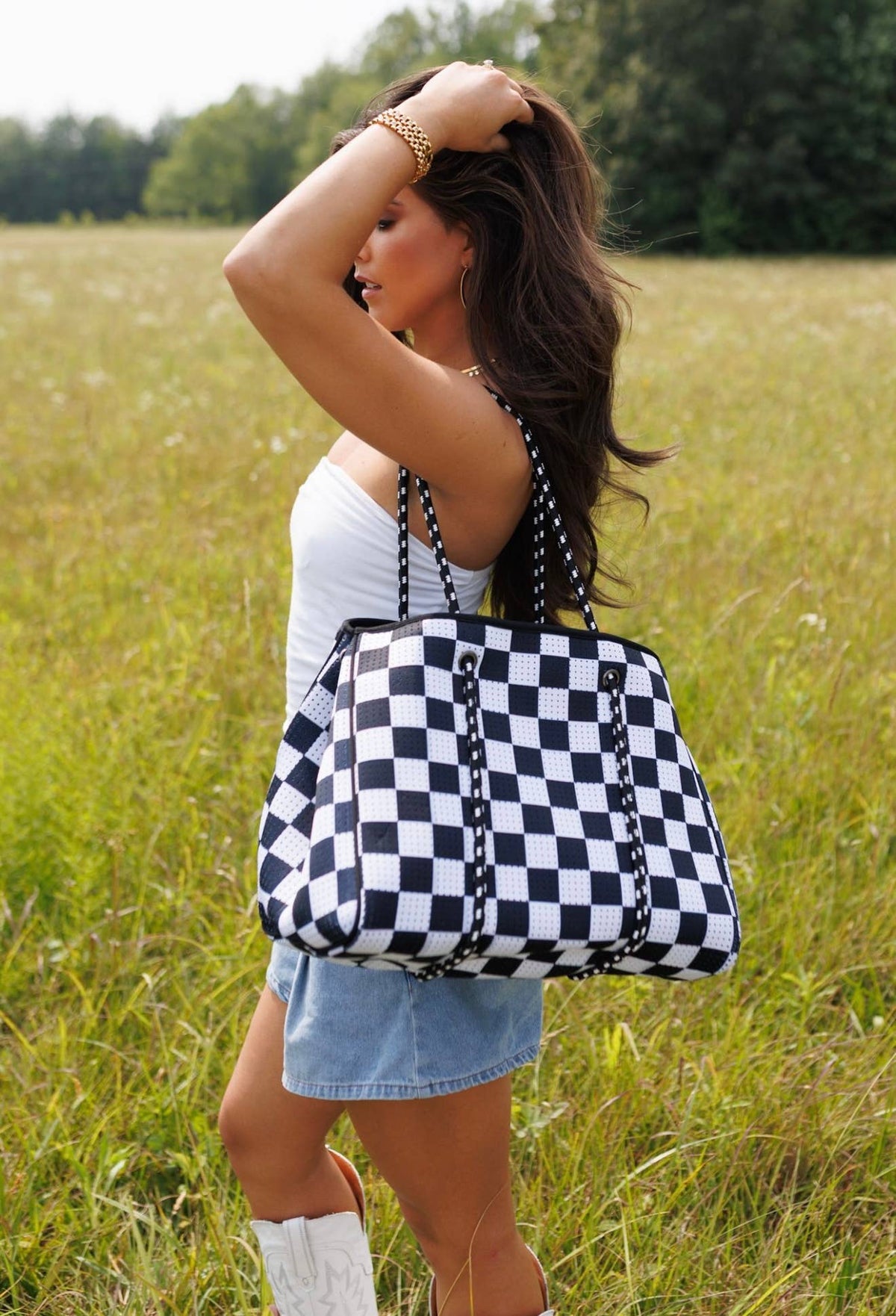 Checkerboard Large Tote | Everyday Carryall Bag