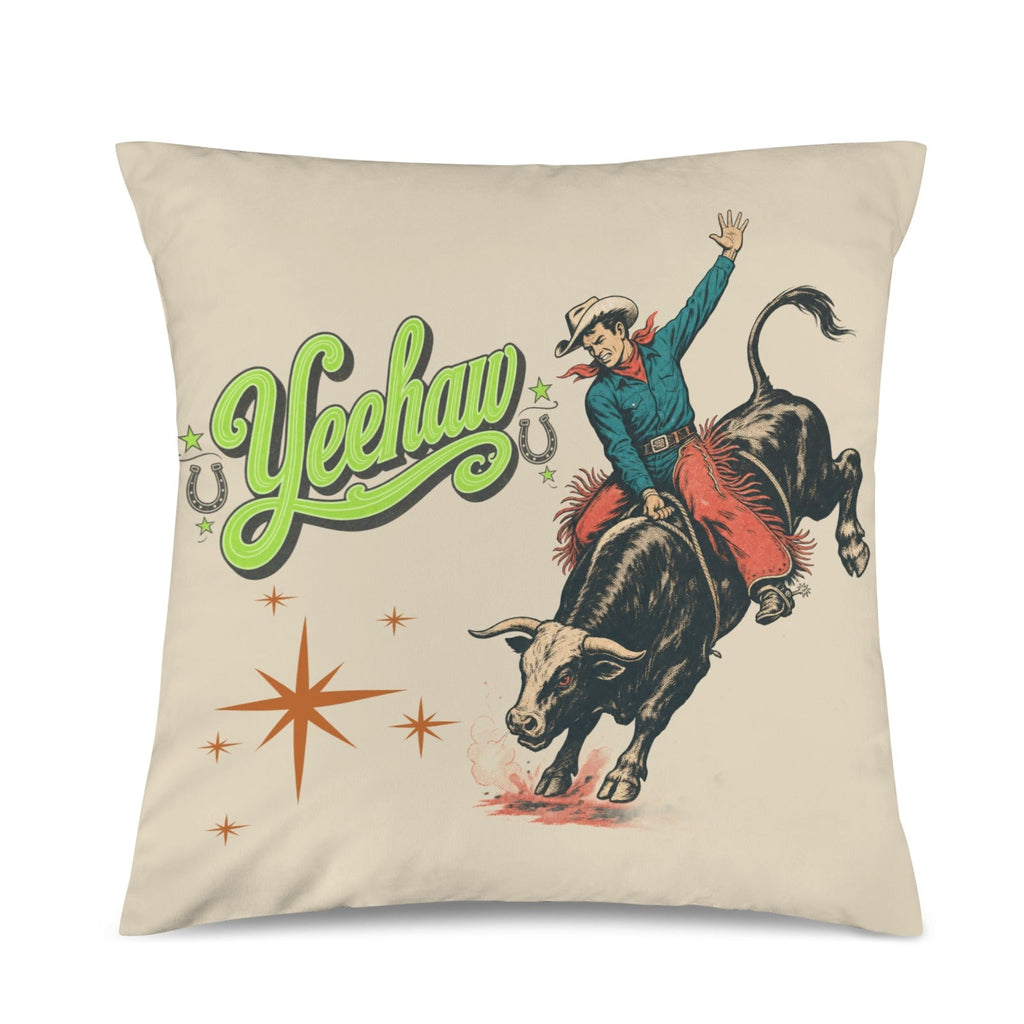 Baha Ranch The Last Roundup Yeehaw Throw Pillow Cover 18 x 18 Inch