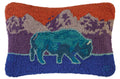 Western Blue Bison Pillow