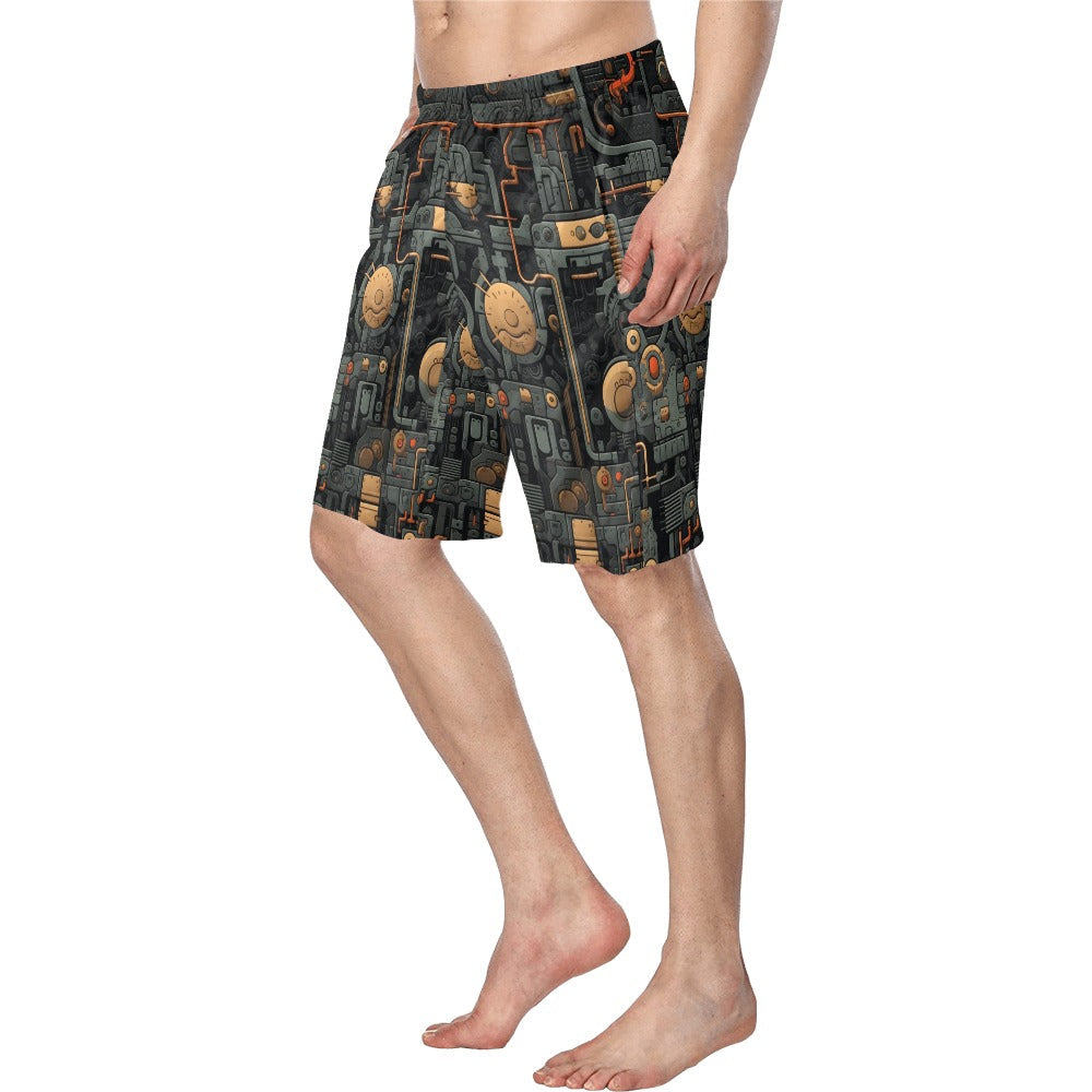 Baha Ranch Cyber Digital Gaming Mens Swim Trunk Shorts