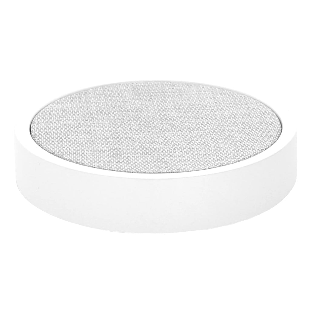 Round Jewelry Display Gray Linen and White Mdf Base - Set