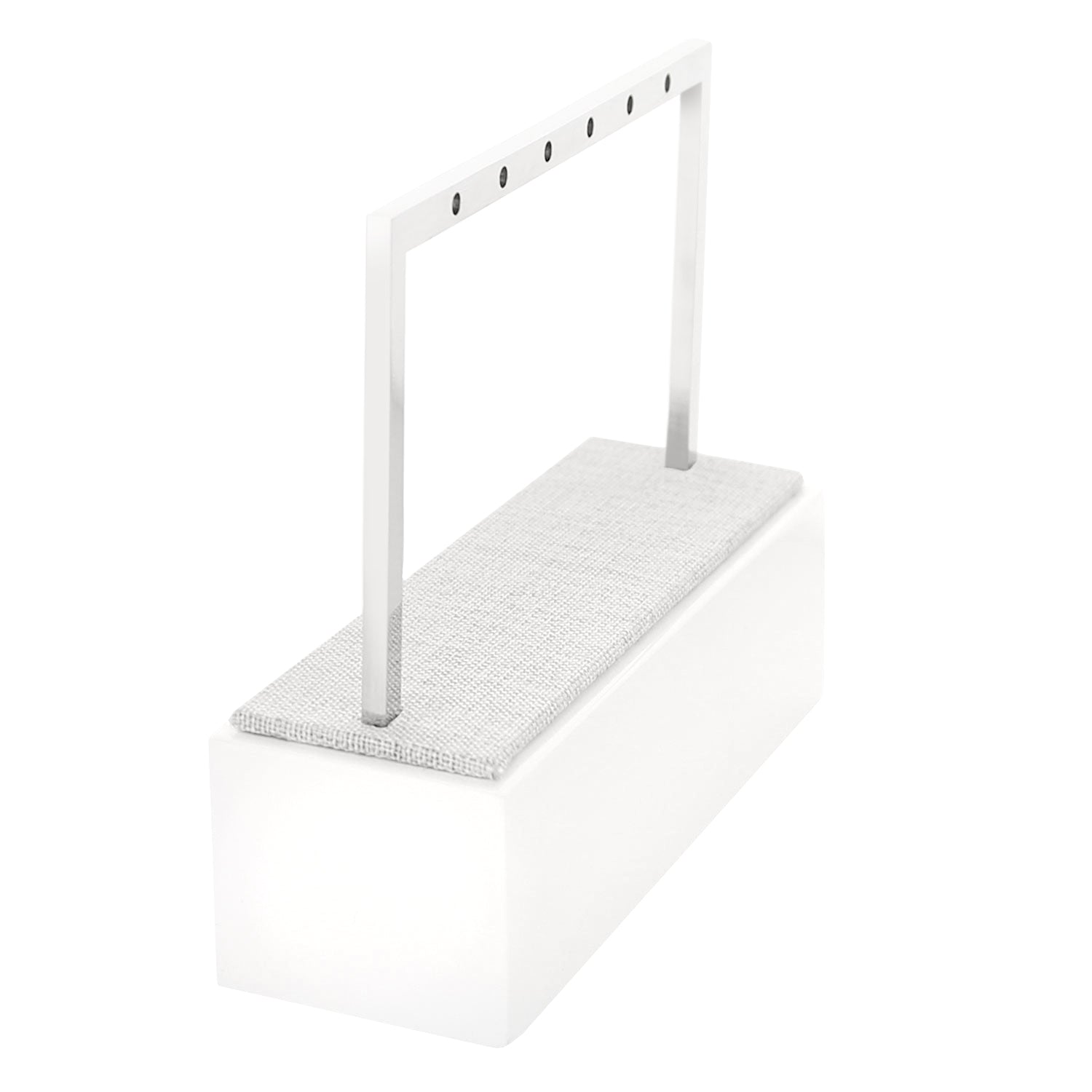 3 Tier Earring Display Rack Stainless Steel Gray Linen set of 2