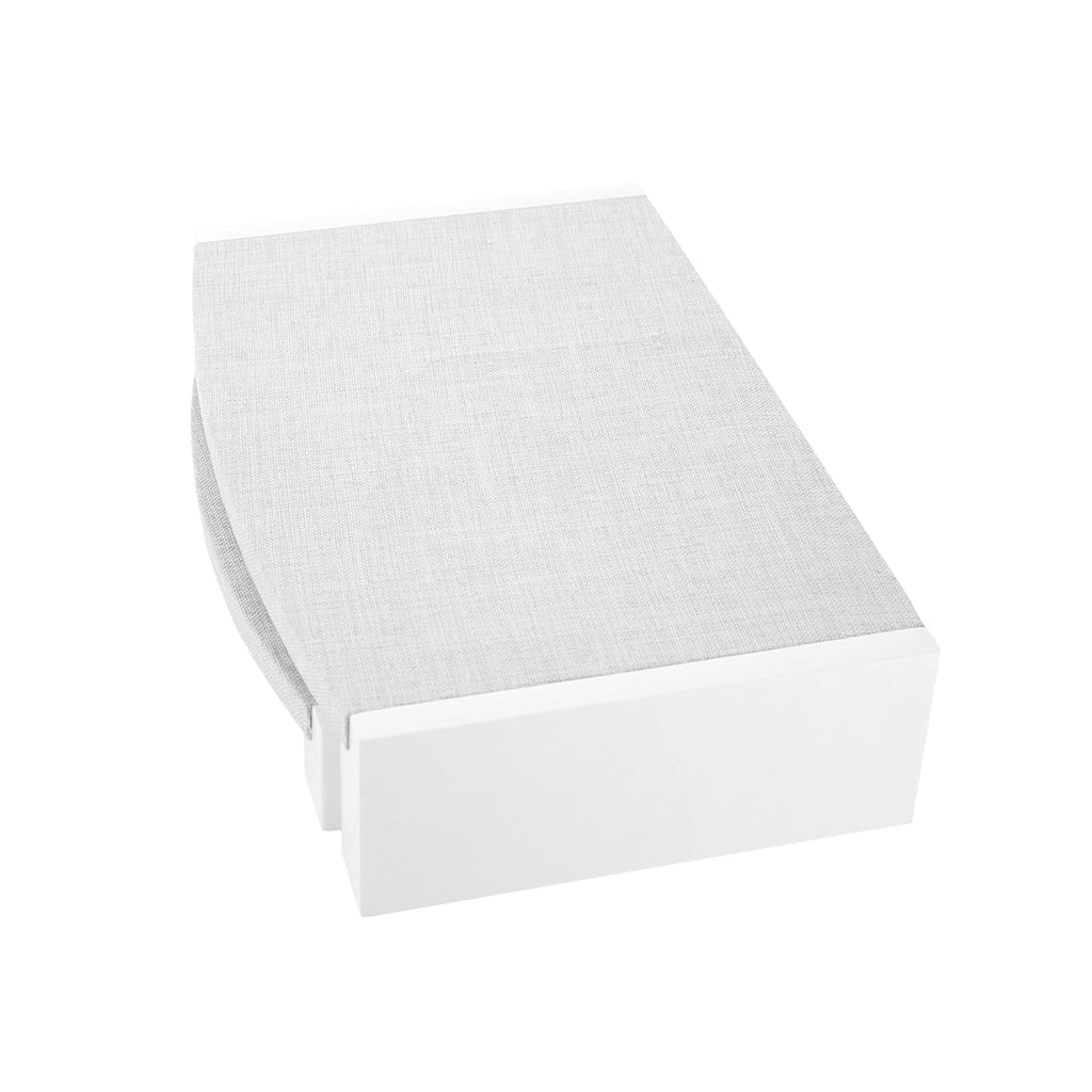 Dual Jewelry Display In Gray Linen and Glossy White Finish - Set