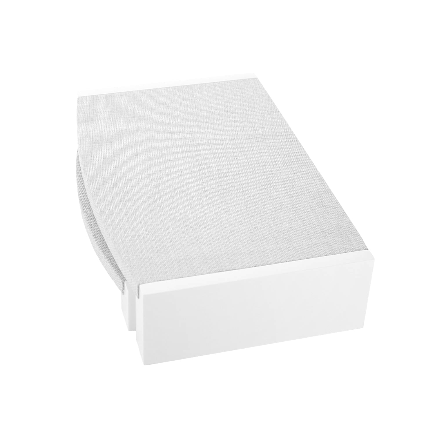 Dual Jewelry Display In Gray Linen and Glossy White Finish - Set