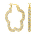 Daisy Pave Hoop Earrings