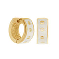 Enamel Huggie Earrings