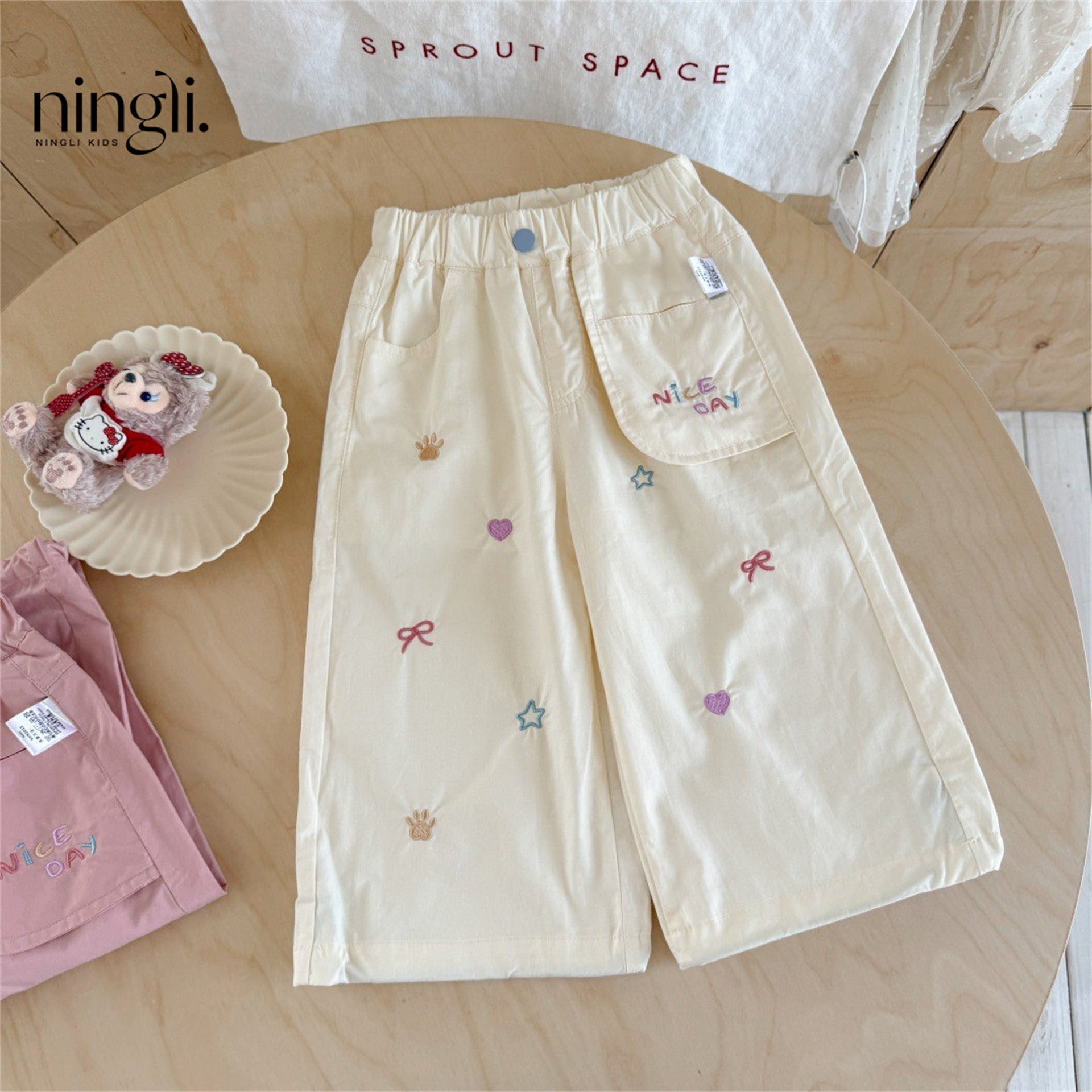 Girls Wide-leg Pants Western-style