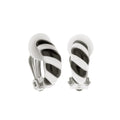Clip-On Enamel Striped Earrings
