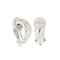Clip-On Enamel Striped Earrings