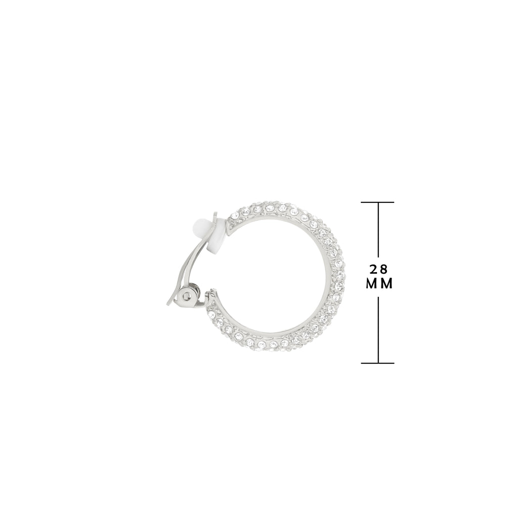 Pave Hoop Earrings