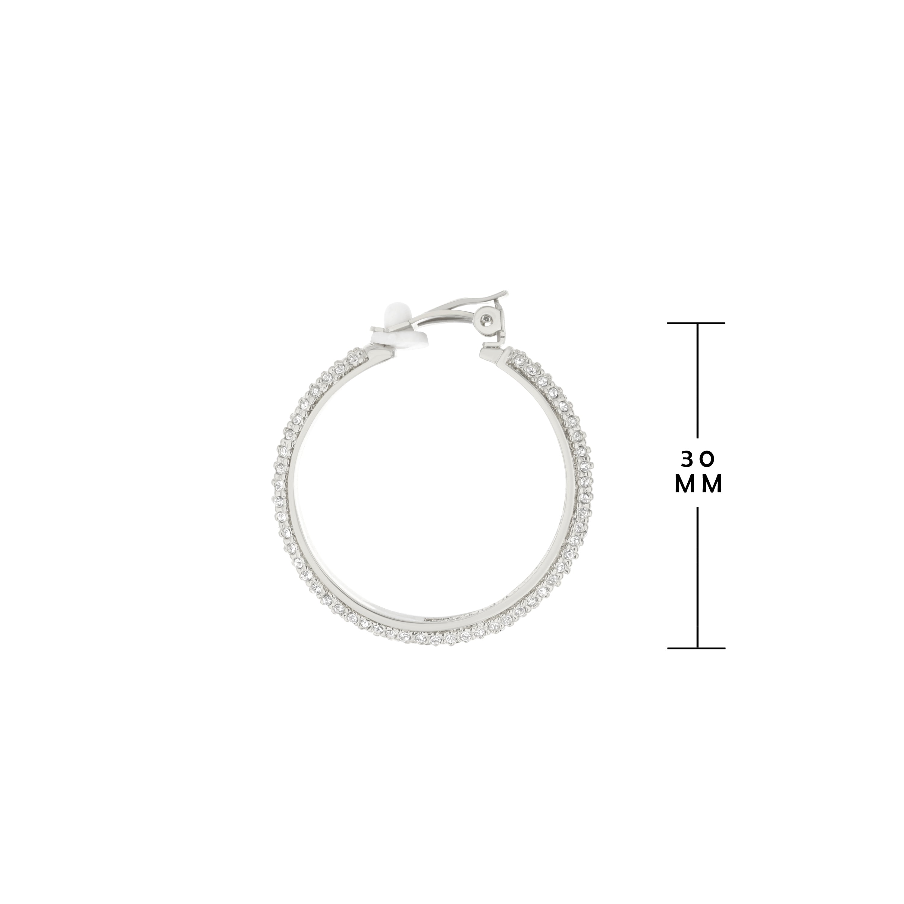 Pave Hoop Earrings