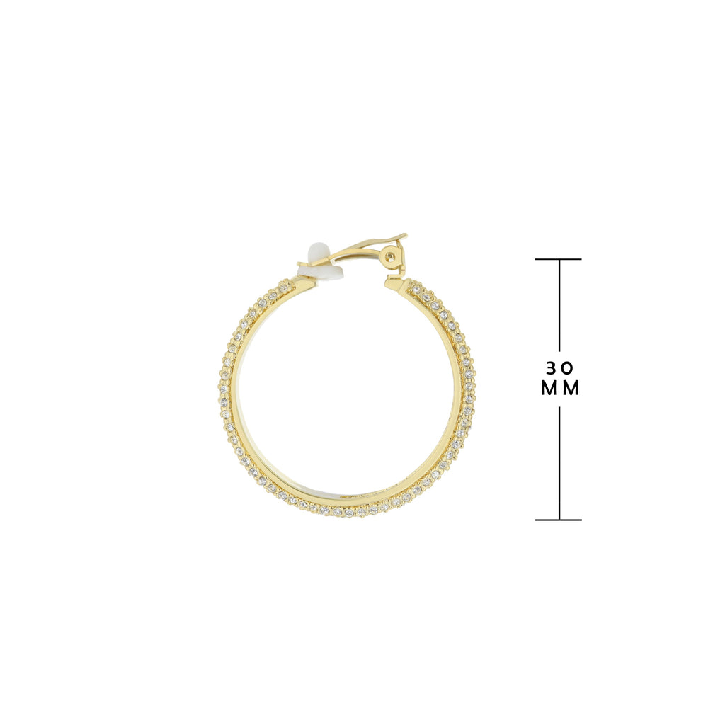 Pave Hoop Earrings
