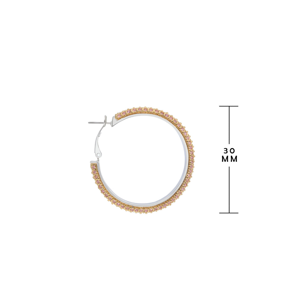 Pave Hoop Earrings