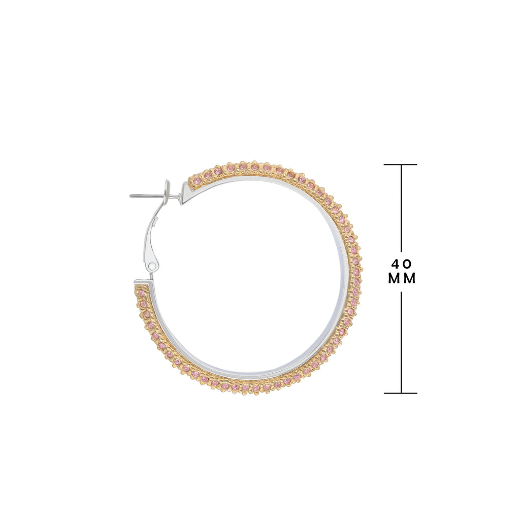 Pave Hoop Earrings