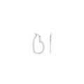 Pave Heart Hoop Earrings