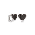 Pave Heart Huggies