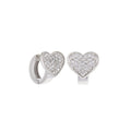 Pave Heart Huggies