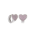 Pave Heart Huggies