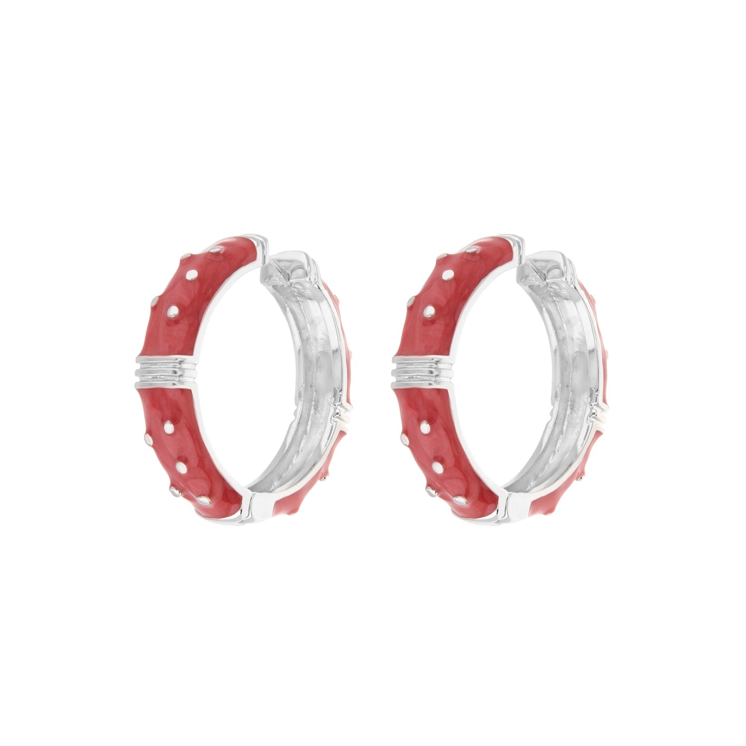 Polka Dot Enamel Earrings