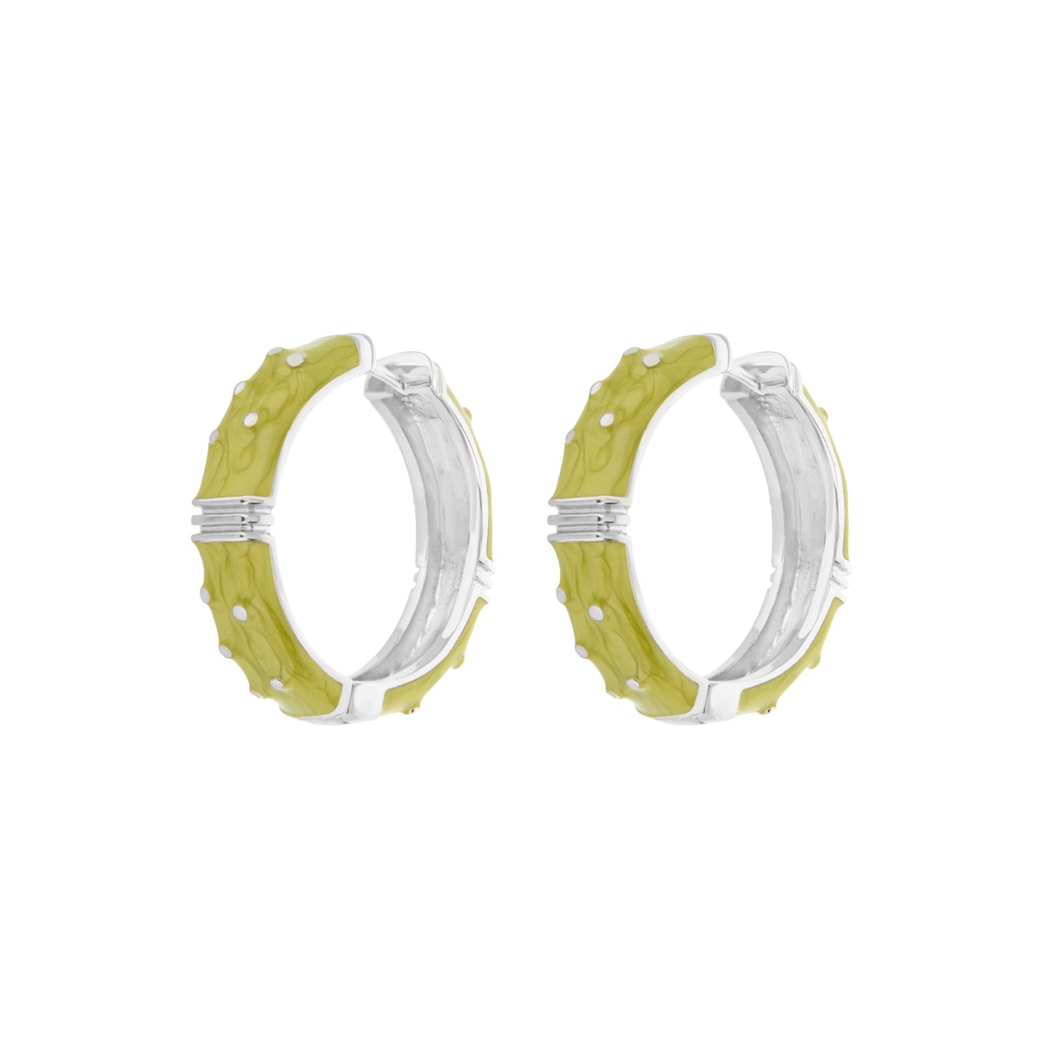 Polka Dot Enamel Earrings