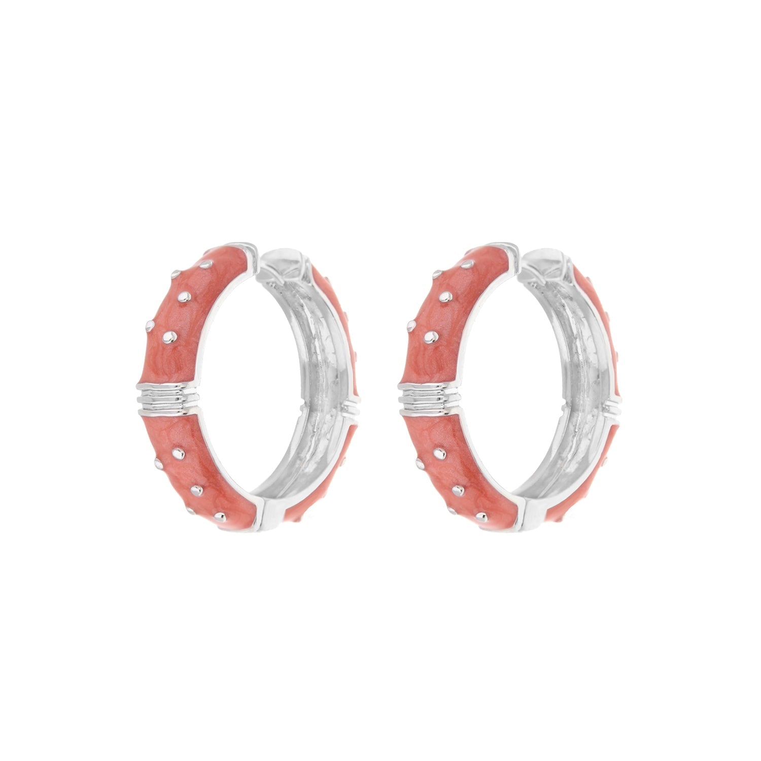 Polka Dot Enamel Earrings