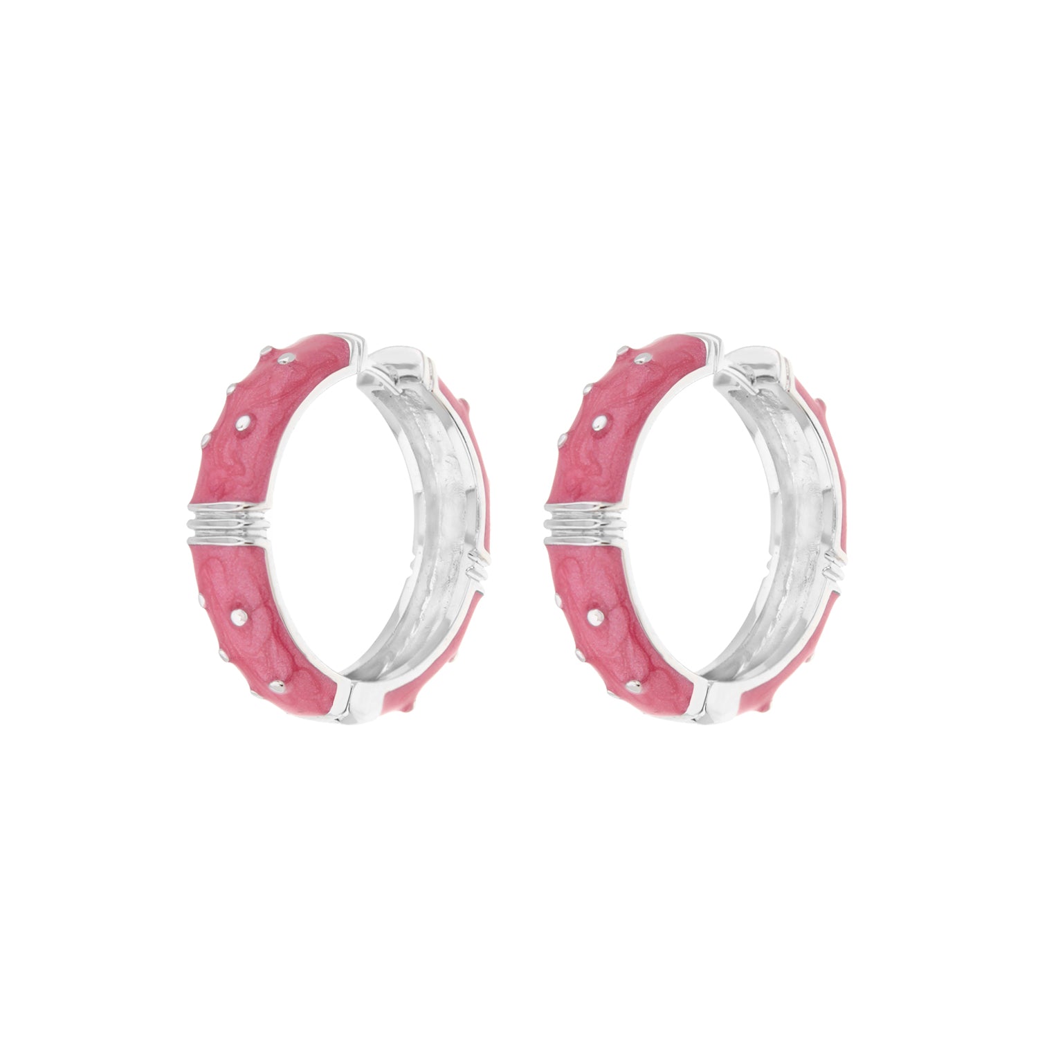 Polka Dot Enamel Earrings