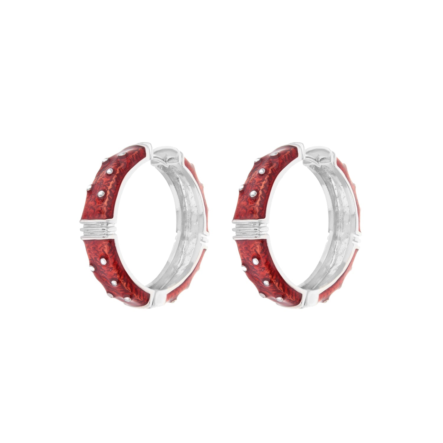 Polka Dot Enamel Earrings