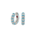 Butterfly World Turquoise Enamel Huggie Earrings