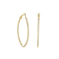 Pave Oval Hoop Earrings