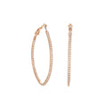Pave Oval Hoop Earrings