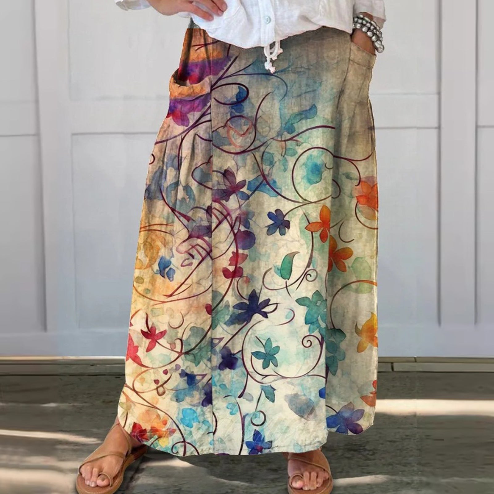 Casual Country Long Skirt With A Sophisticated Work-appropriate/Play Vibe