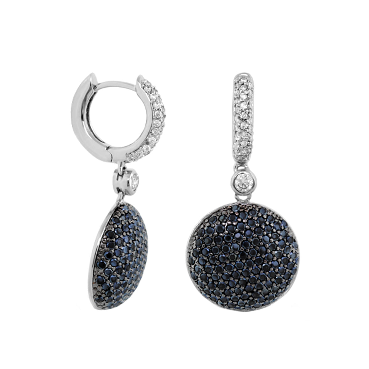 Glamour Pave Medallion Earrings