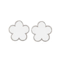 Post Earrings With Daisy  Design