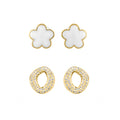 Enamel Flower Earrings Set