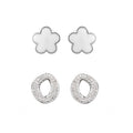 Enamel Flower Earrings Set