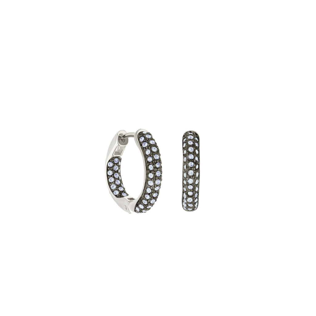Pave Hoop Earrings
