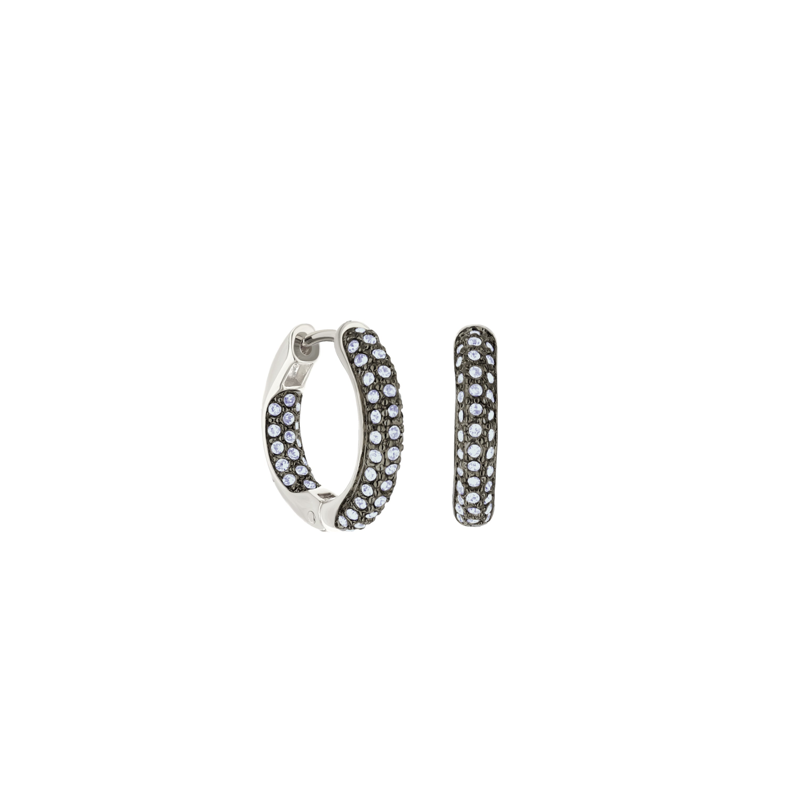Pave Hoop Earrings