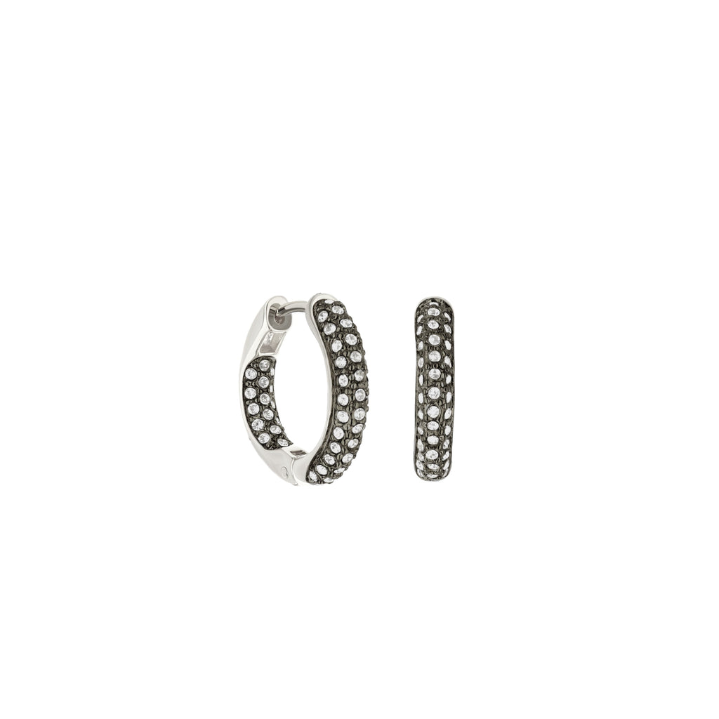 Pave Hoop Earrings