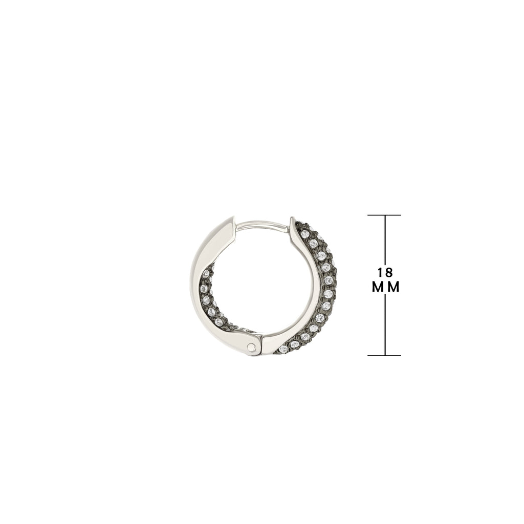 Pave Hoop Earrings
