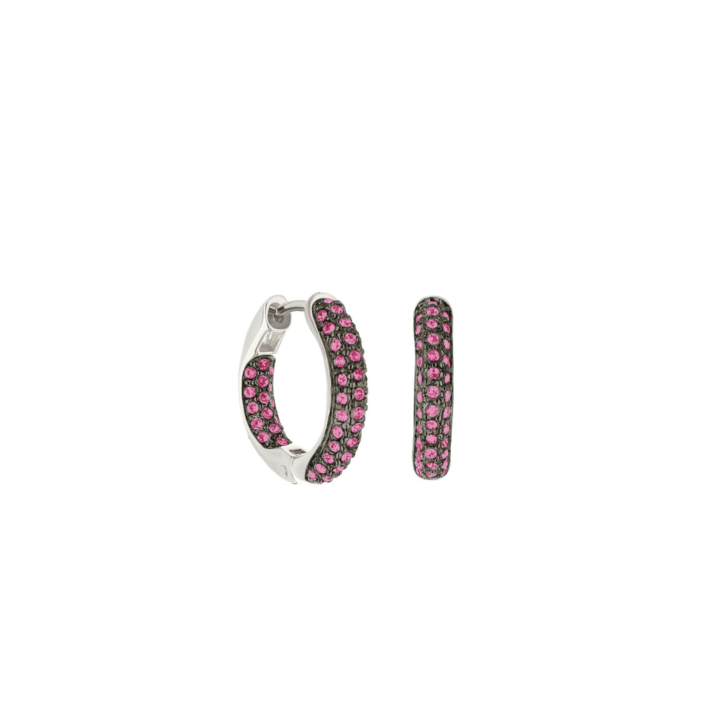 Pave Hoop Earrings