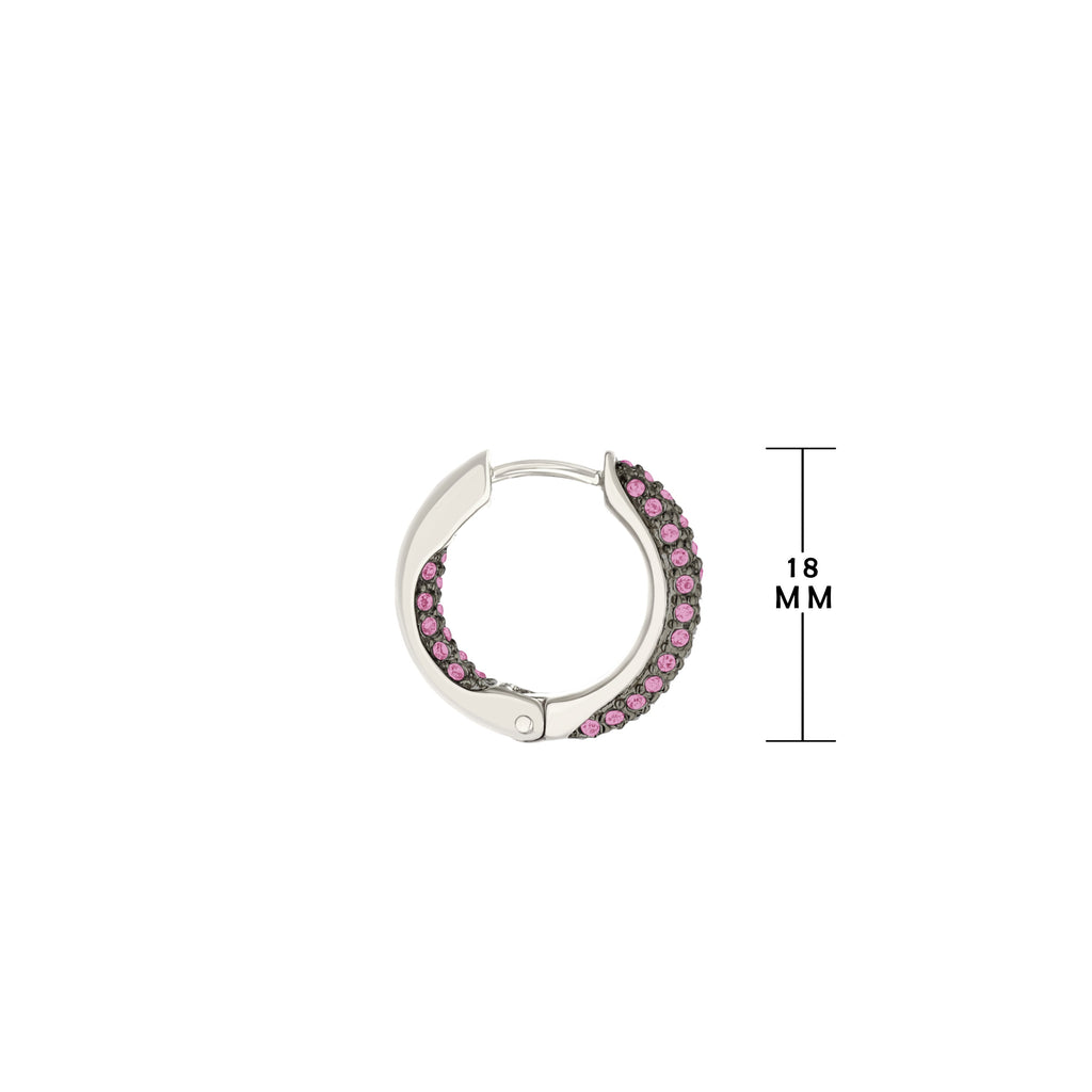Pave Hoop Earrings
