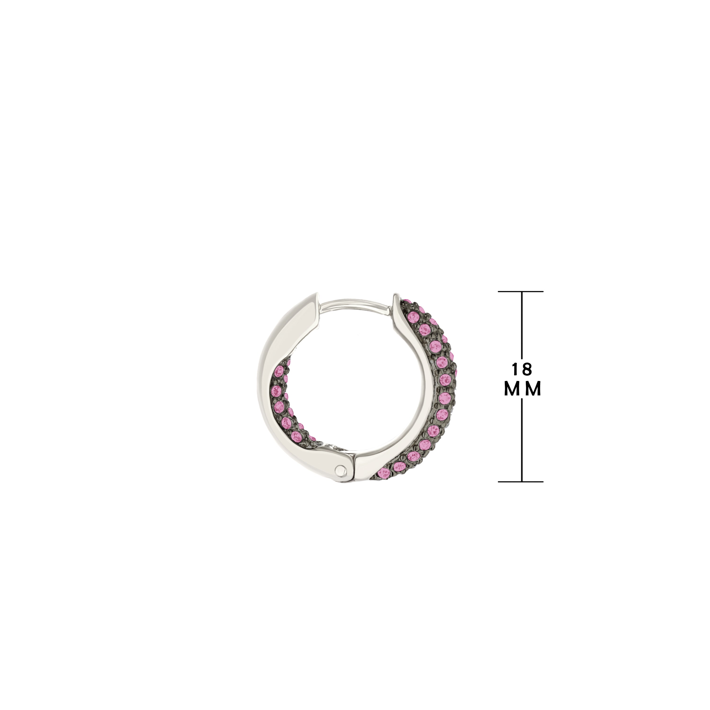 Pave Hoop Earrings