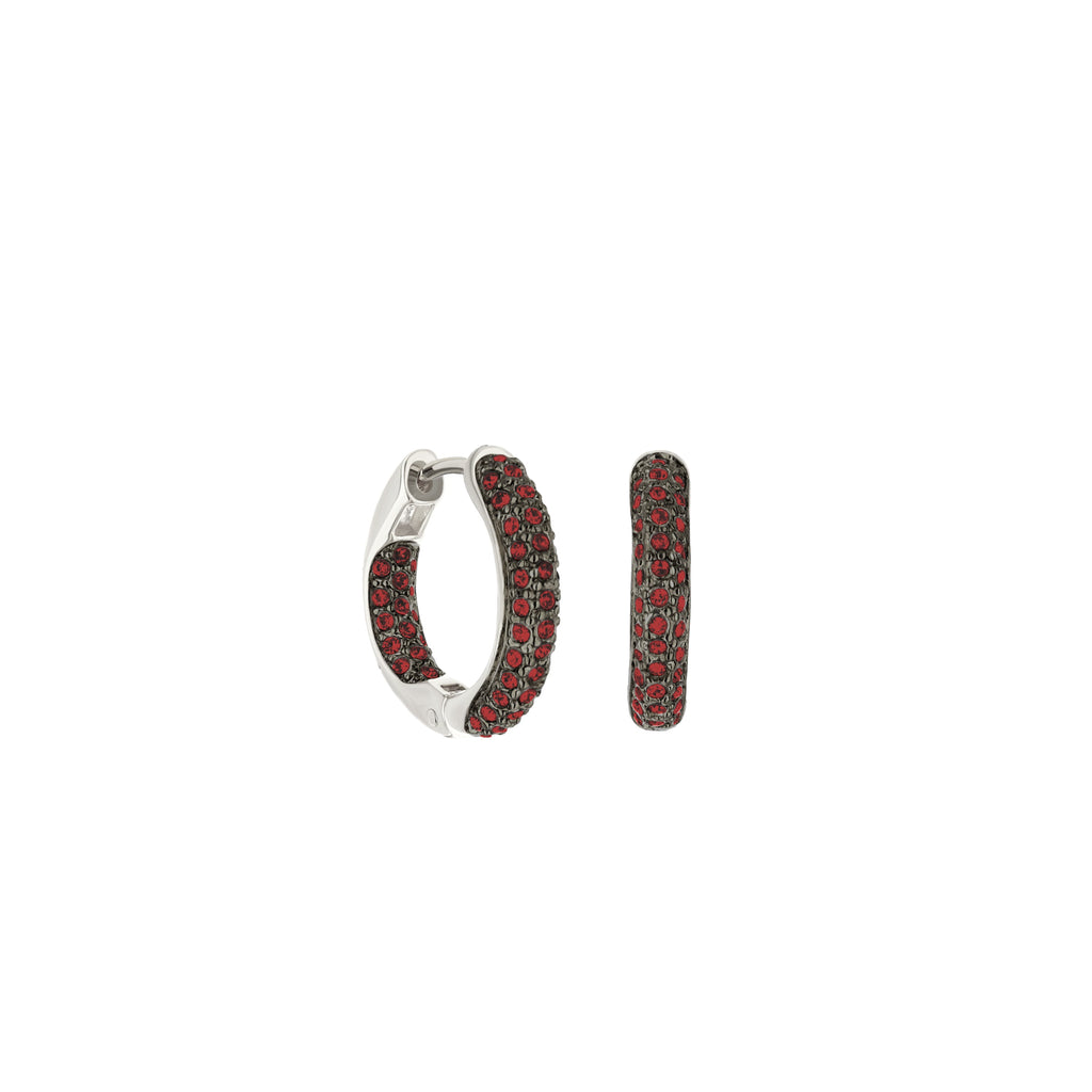 Pave Hoop Earrings