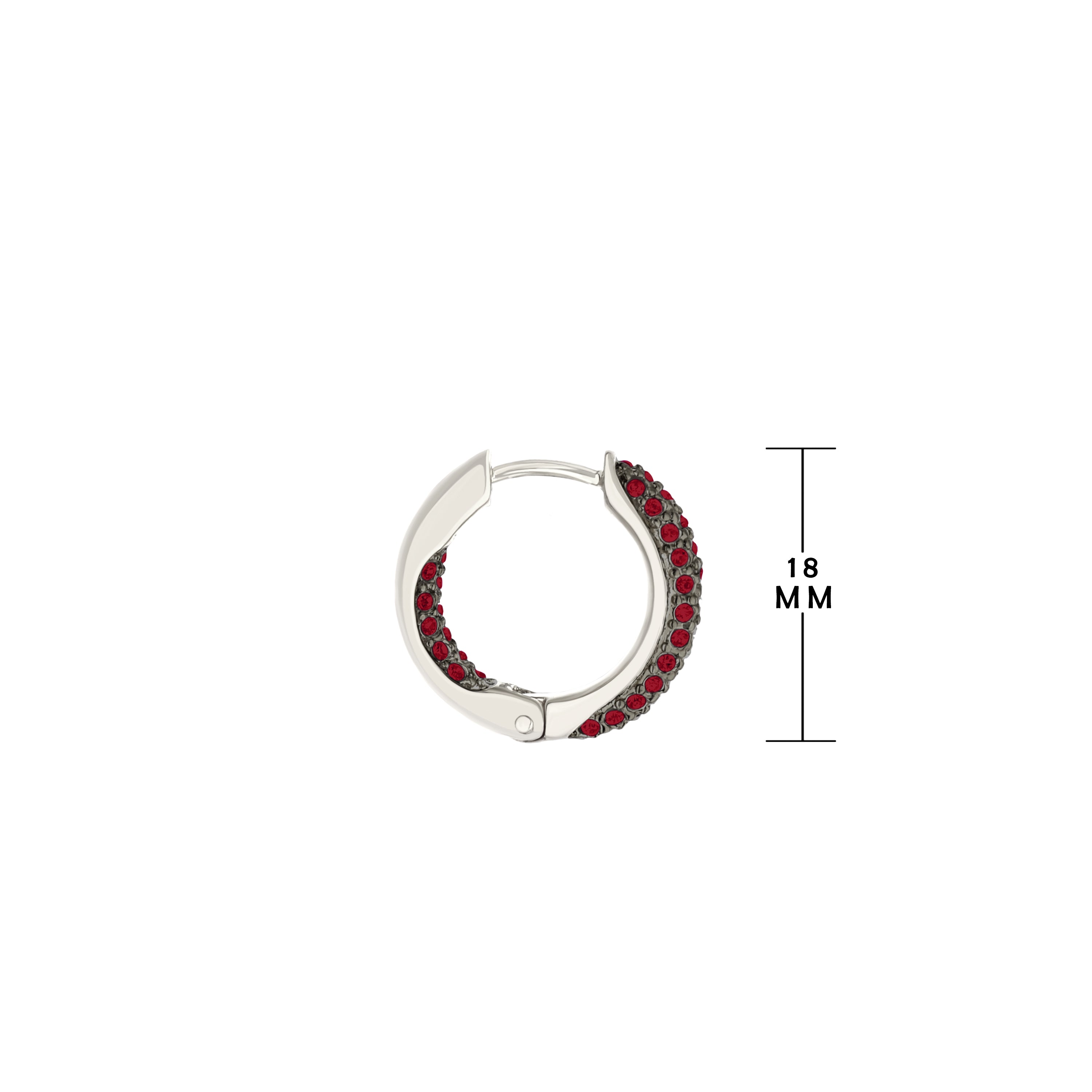 Pave Hoop Earrings