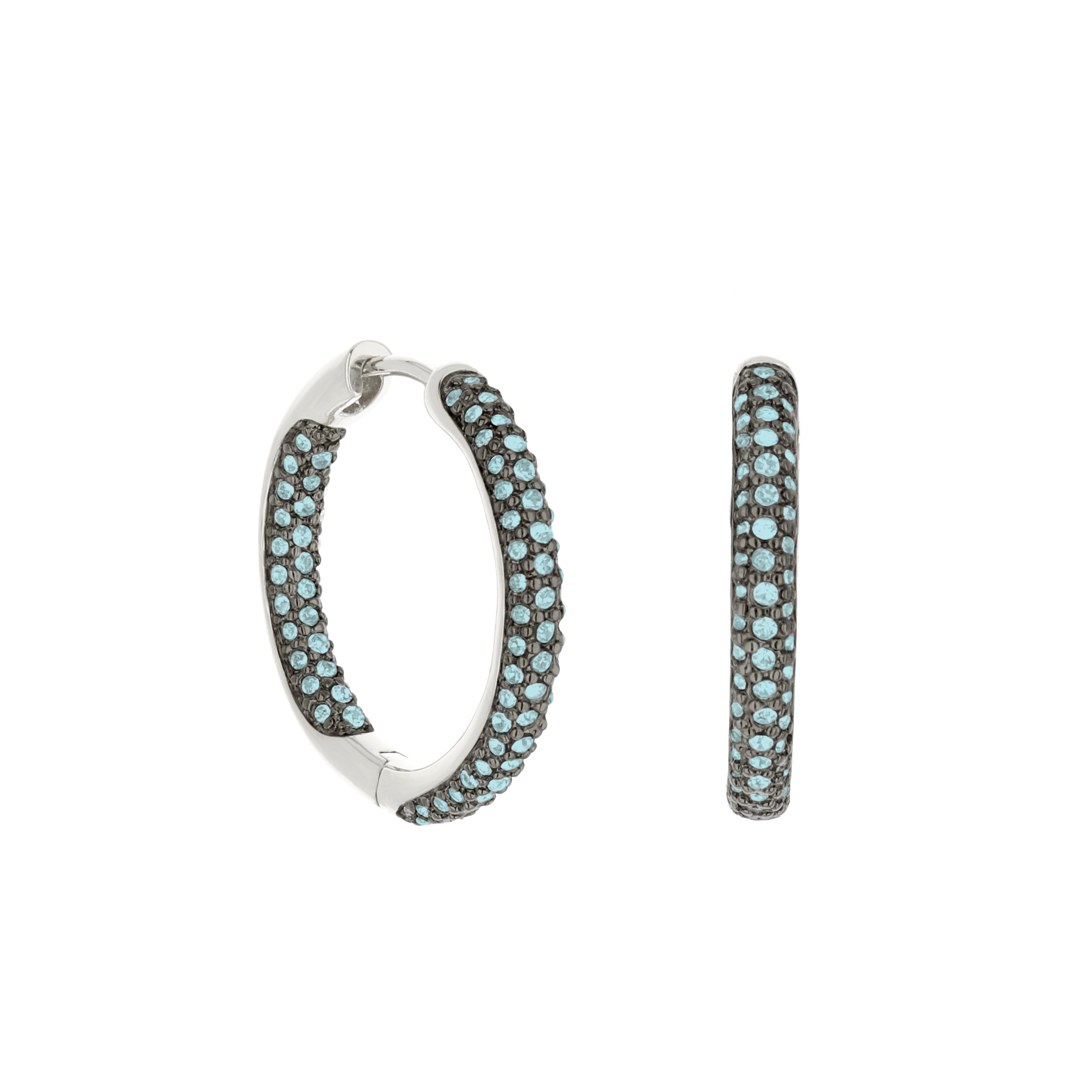 Pave Hoop Earrings