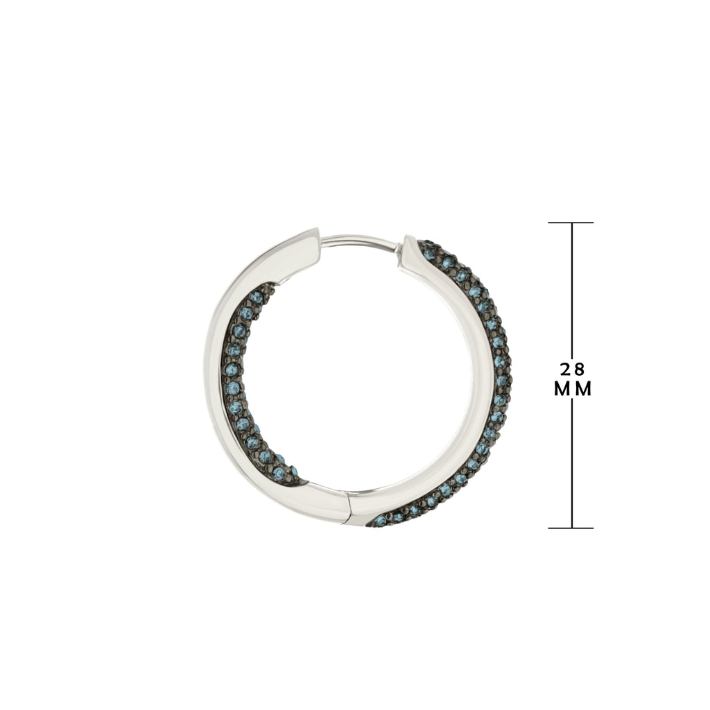 Pave Hoop Earrings