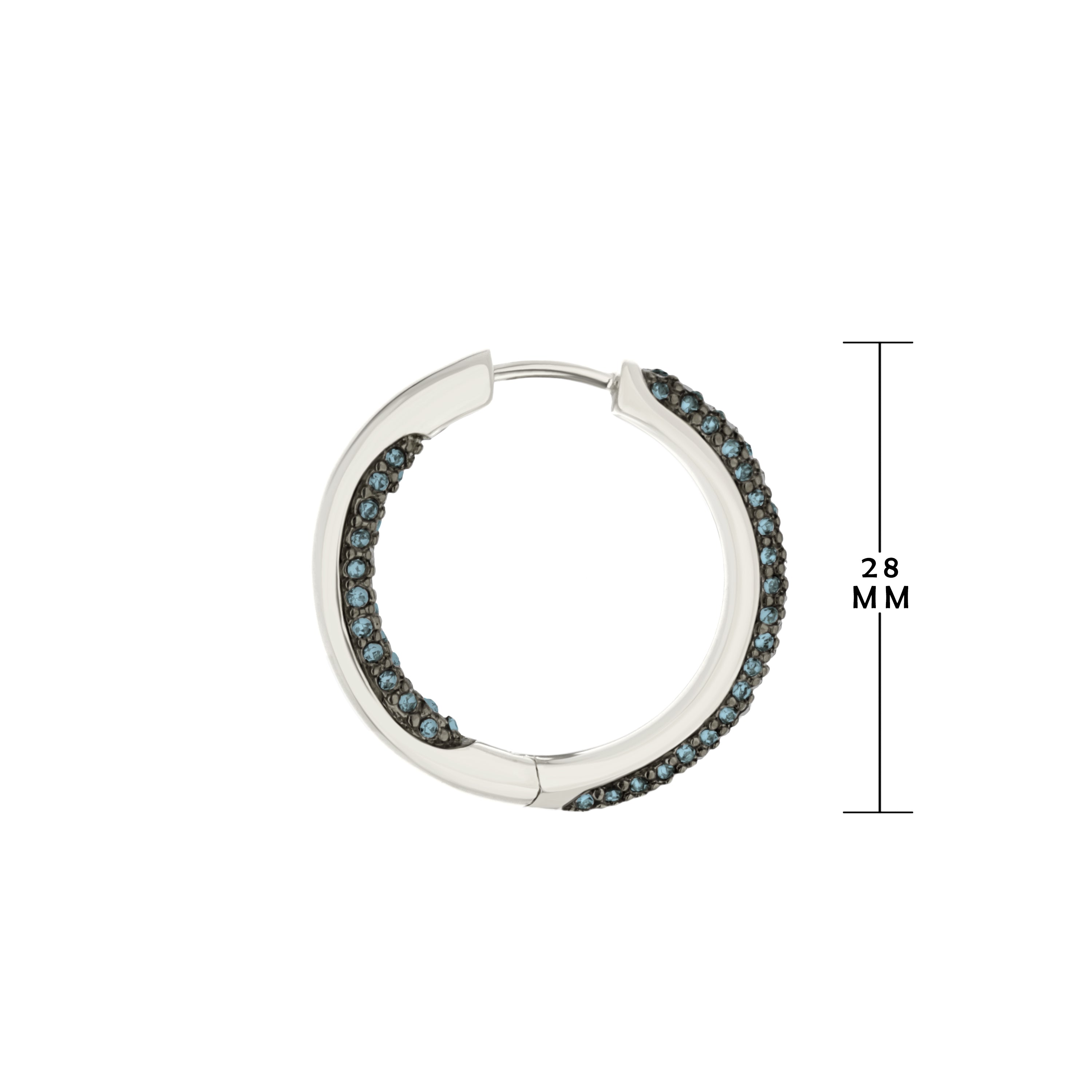 Pave Hoop Earrings