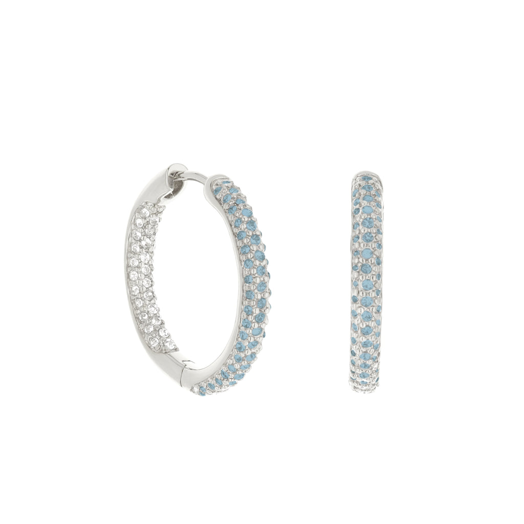 Pave Hoop Earrings