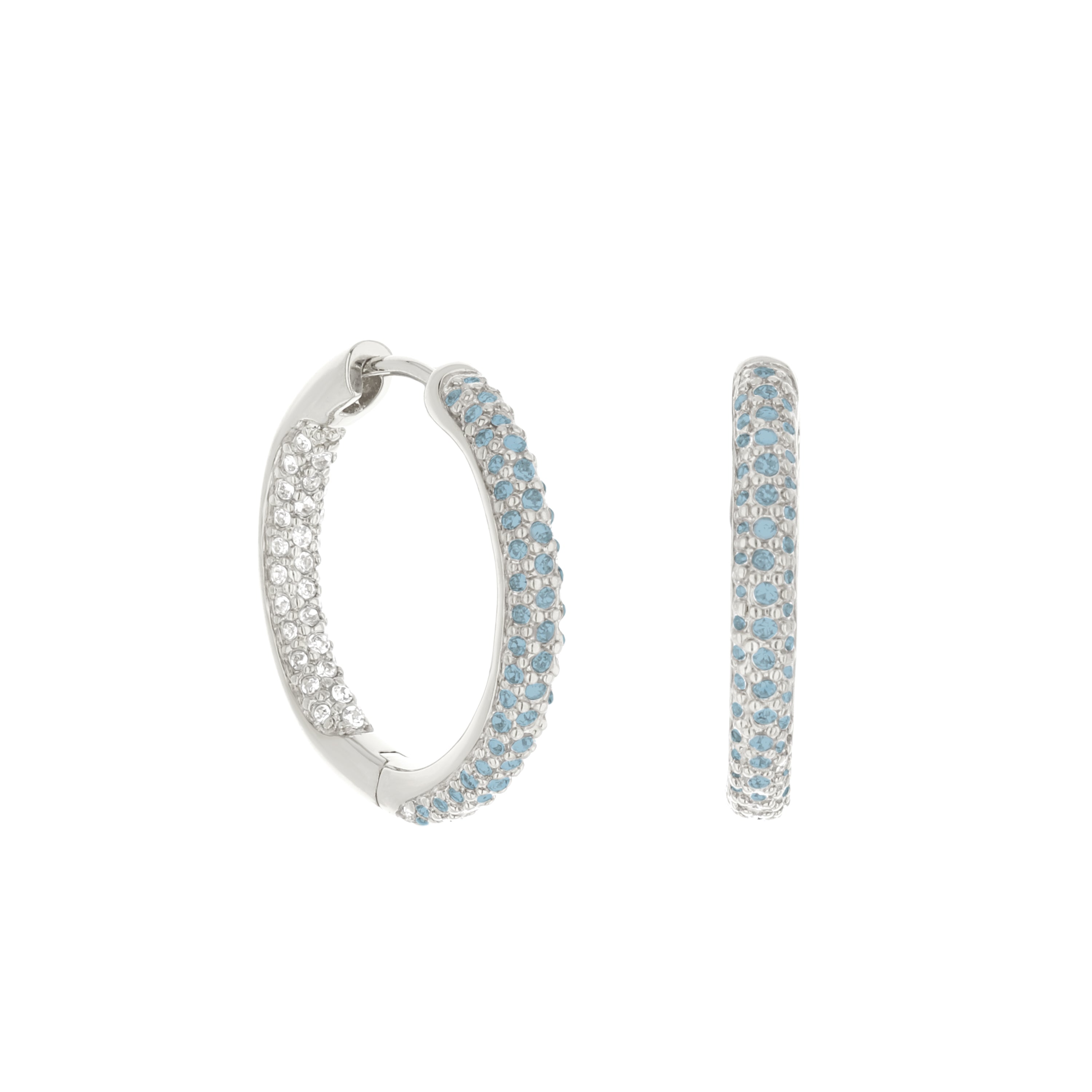 Pave Hoop Earrings