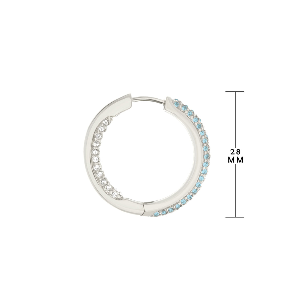 Pave Hoop Earrings
